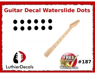 Guitar Decal Fret Neck Waterslide Dots #187